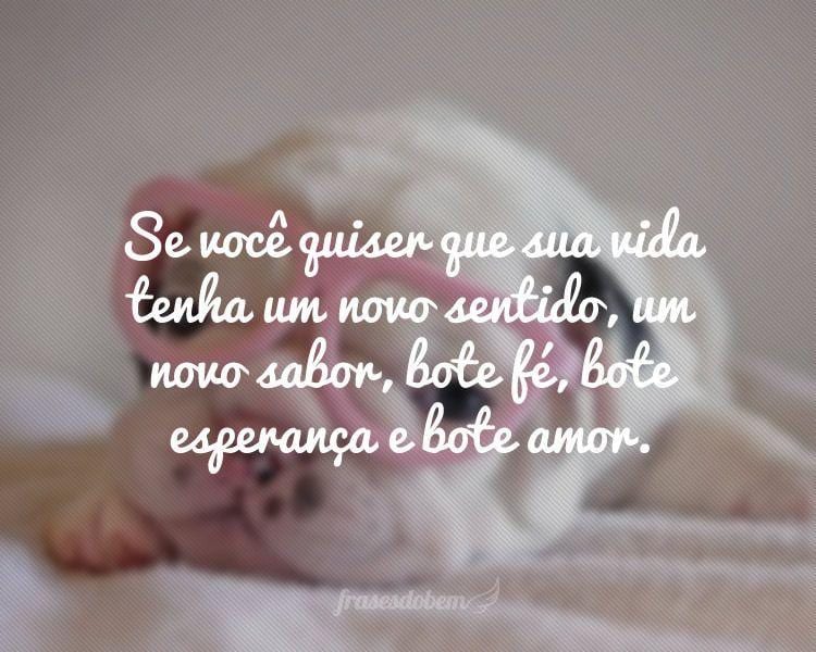 Se você quiser que sua vida tenha um novo sentido, um novo sabor Se você quiser que sua vida tenha um novo sentido, um novo sabor