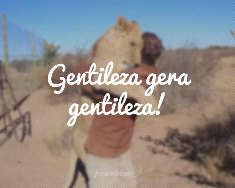Frases Bonitas, Gentileza gera gentileza!
