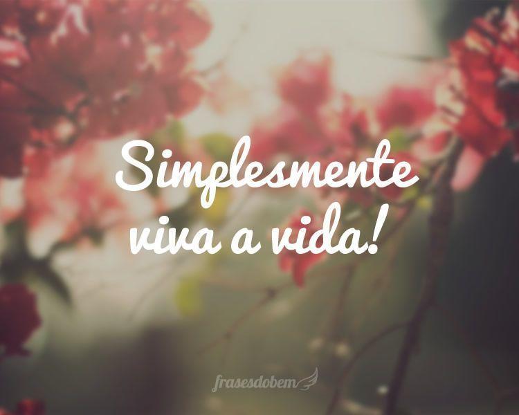 Simplesmente viva a vida!