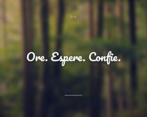 Ore. Espere. Confie.