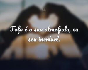 Fofa é a sua almofada, eu sou incrível.