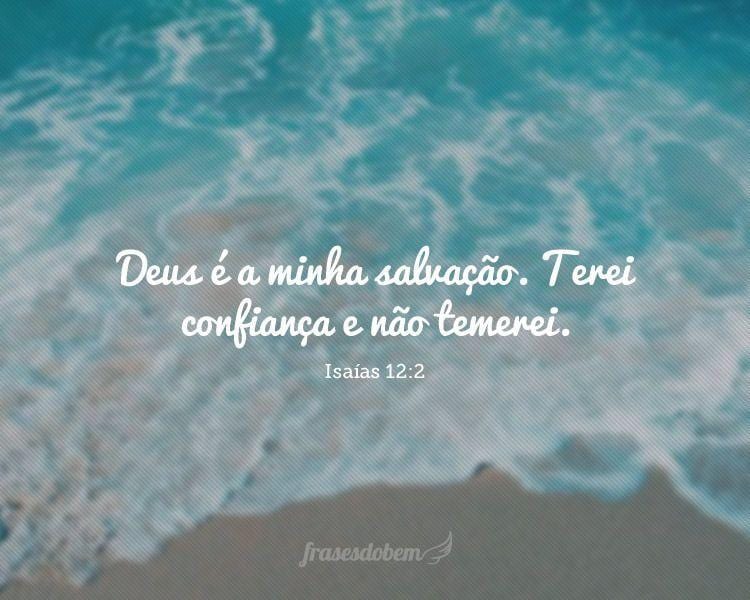 Deus é a minha salvação. Terei confiança e não temerei.(Isaías 12:2)