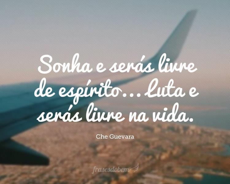 Sonha e serás livre de espírito... Luta e serás livre na vida.