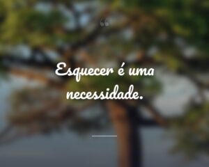 Esquecer é uma necessidade.