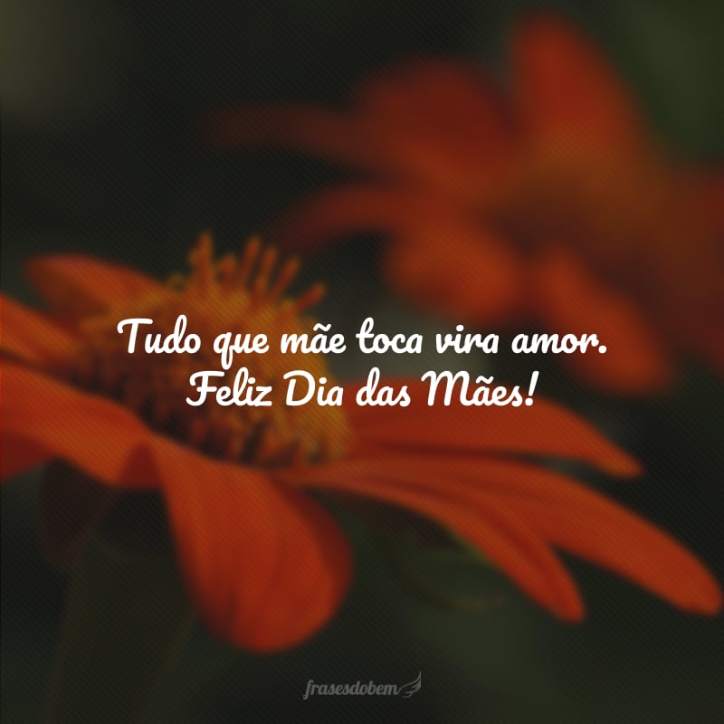 Tudo que mãe toca vira amor. Feliz Dia das Mães!