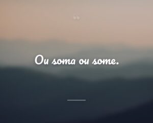Ou soma ou some.
