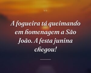 A fogueira tá queimando em homenagem a São João. A festa junina chegou!