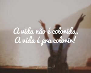 A vida não é colorida. A vida é pra colorir!