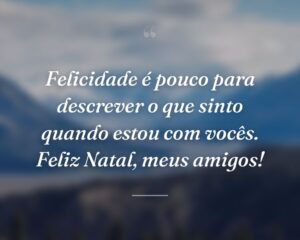 Felicidade é pouco para descrever o que sinto quando estou com vocês. Feliz Natal, meus amigos!