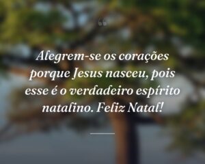 Alegrem-se os corações porque Jesus nasceu, pois esse é o verdadeiro espírito natalino. Feliz Natal!
