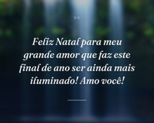 Feliz Natal para meu grande amor que faz este final de ano ser ainda mais iluminado! Amo você!