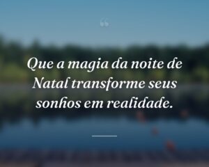 Que a magia da noite de Natal transforme seus sonhos em realidade.