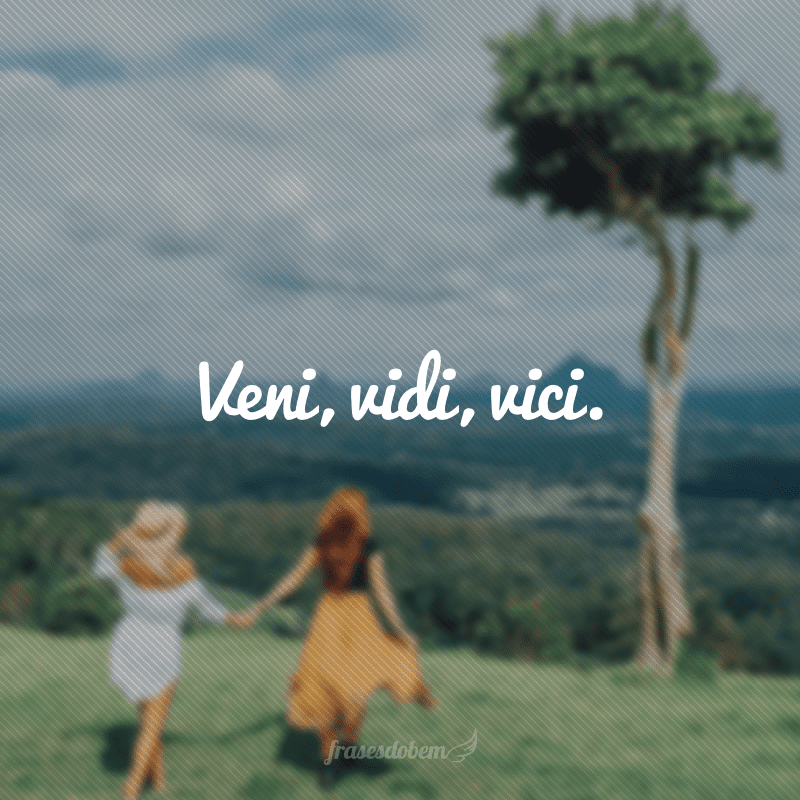 Veni, vidi, vici. (Vim, Vi, Venci)