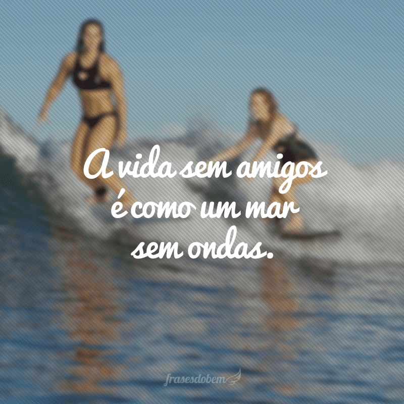 A vida sem amigos é como um mar sem ondas.