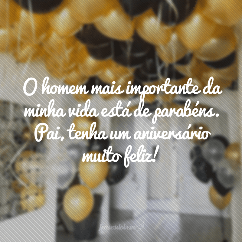 O homem mais importante da minha vida está de parabéns. Pai, tenha um aniversário muito feliz!