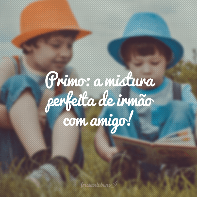 Primo: a mistura perfeita de irmão com amigo!