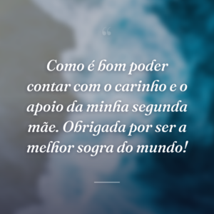 Como é bom poder contar com o carinho e o apoio da minha segunda mãe. Obrigada por ser a melhor sogra do mundo!