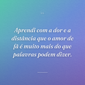Aprendi com a dor e a distância que o amor de fã é muito mais do que palavras podem dizer.