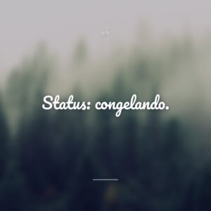 Status: congelando.