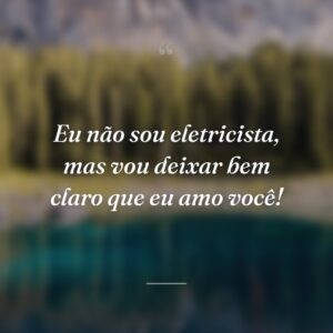 Eu não sou eletricista, mas vou deixar bem claro que eu amo você!