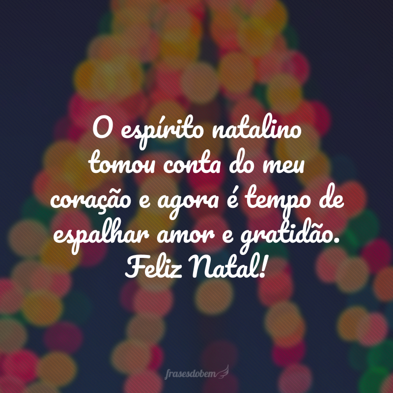 O espírito natalino tomou conta do meu coração e agora é tempo de espalhar amor e gratidão. Feliz Natal!