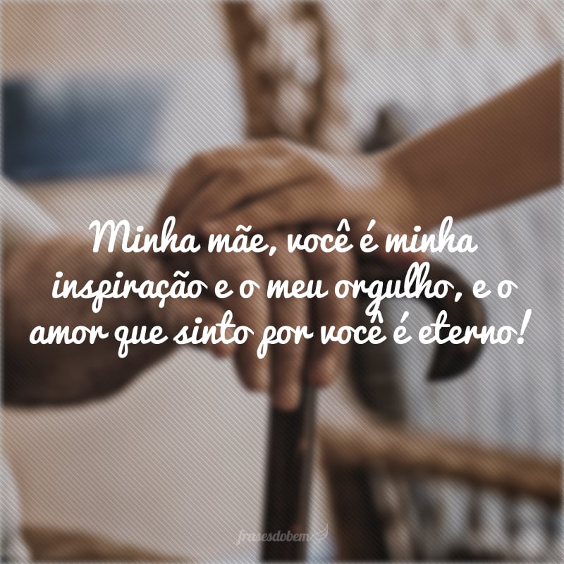 Minha mãe, você é minha inspiração e o meu orgulho, e o amor que sinto por você é eterno!