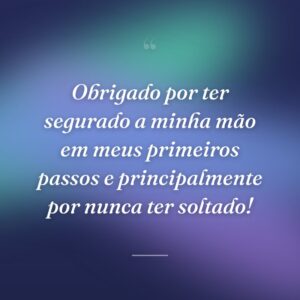 Obrigado por ter segurado a minha mão em meus primeiros passos e principalmente por nunca ter soltado!