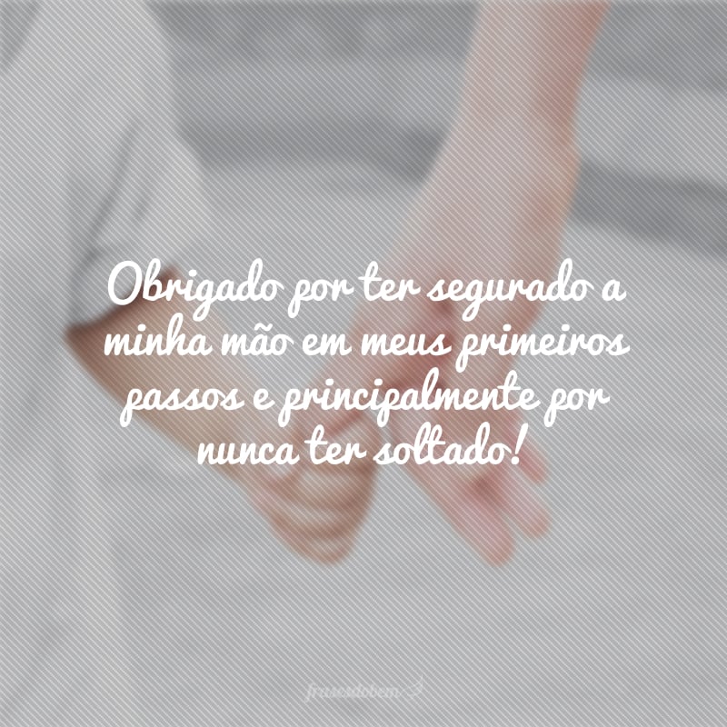 Obrigado por ter segurado a minha mão em meus primeiros passos e principalmente por nunca ter soltado!