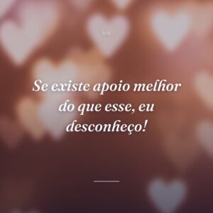 Se existe apoio melhor do que esse, eu desconheço!