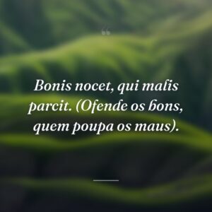 Bonis nocet, qui malis parcit. (Ofende os bons, quem poupa os maus).