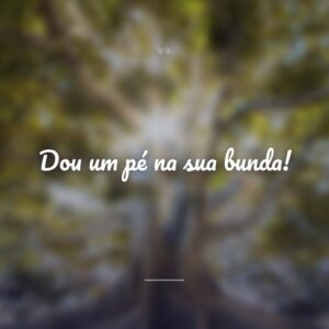 Dou um pé na sua bunda!