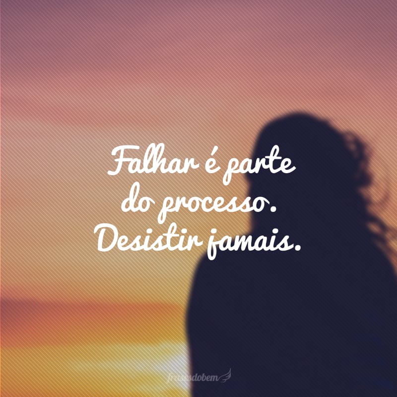  Nunca Desista !: Quem Não Persevera no Processo, Não