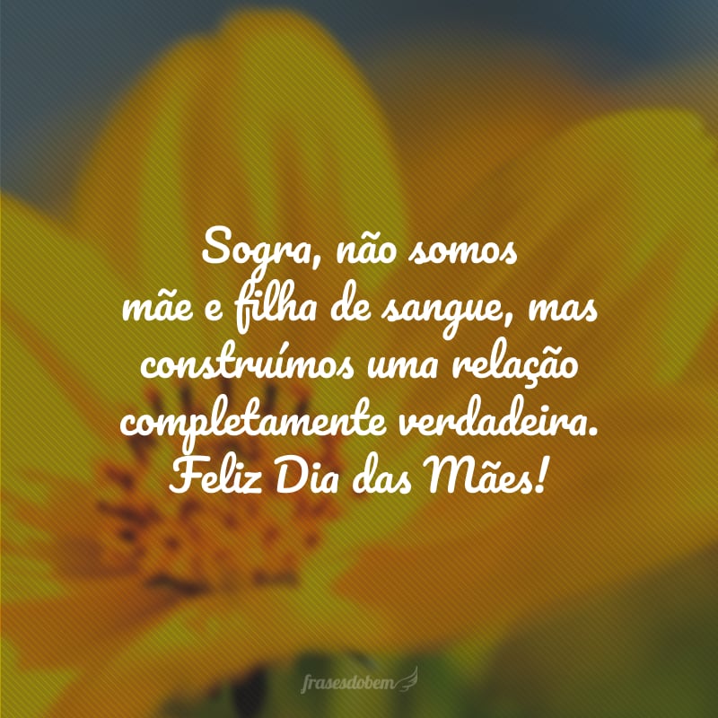 Sogra, não somos mãe e filha de sangue, mas construímos uma relação completamente verdadeira. Feliz Dia das Mães!