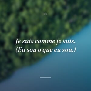 Je suis comme je suis. (Eu sou o que eu sou.)