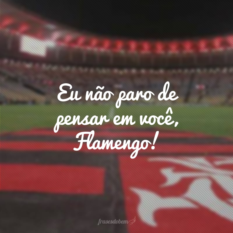 Eu não paro de pensar em você, Flamengo!