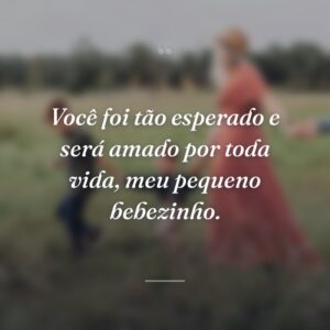 Você foi tão esperado e será amado por toda vida, meu pequeno bebezinho.