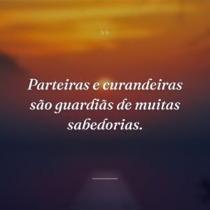 Parteiras e curandeiras são guardiãs de muitas sabedorias.