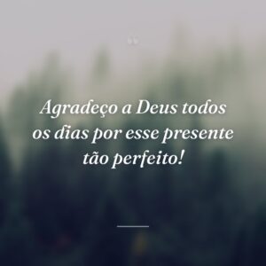 Agradeço a Deus todos os dias por esse presente tão perfeito!