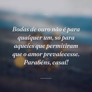Bodas de ouro não é para qualquer um, só para aqueles que permitiram que o amor prevalecesse. Parabéns, casal!