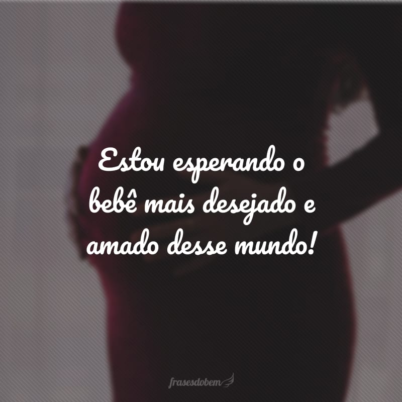 Estou esperando o bebê mais desejado e amado desse mundo!