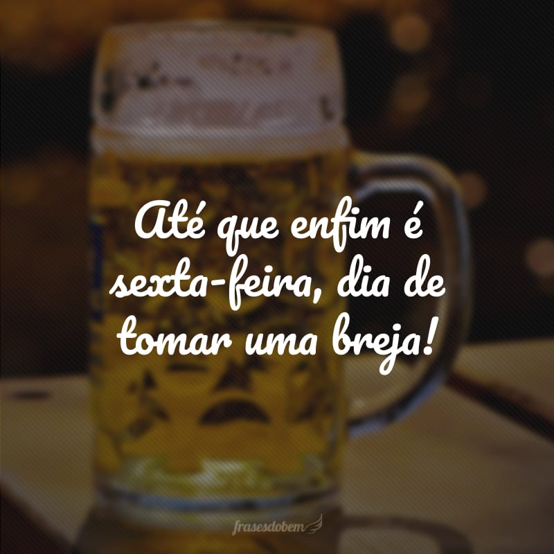 Até que enfim é sexta-feira, dia de tomar uma breja!