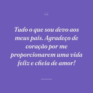 Tudo o que sou devo aos meus pais. Agradeço de coração por me proporcionarem uma vida feliz e cheia de amor!