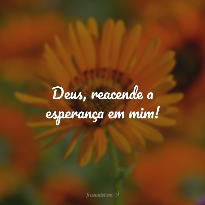 Deus, reacende a esperança em mim! 