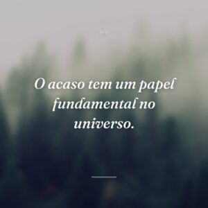O acaso tem um papel fundamental no universo.