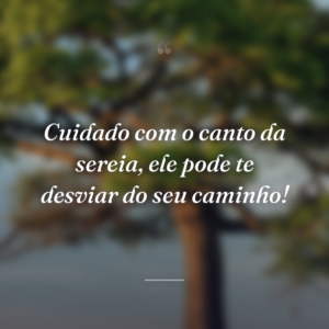 Cuidado com o canto da sereia, ele pode te desviar do seu caminho!