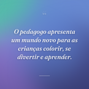 O pedagogo apresenta um mundo novo para as crianças colorir, se divertir e aprender.