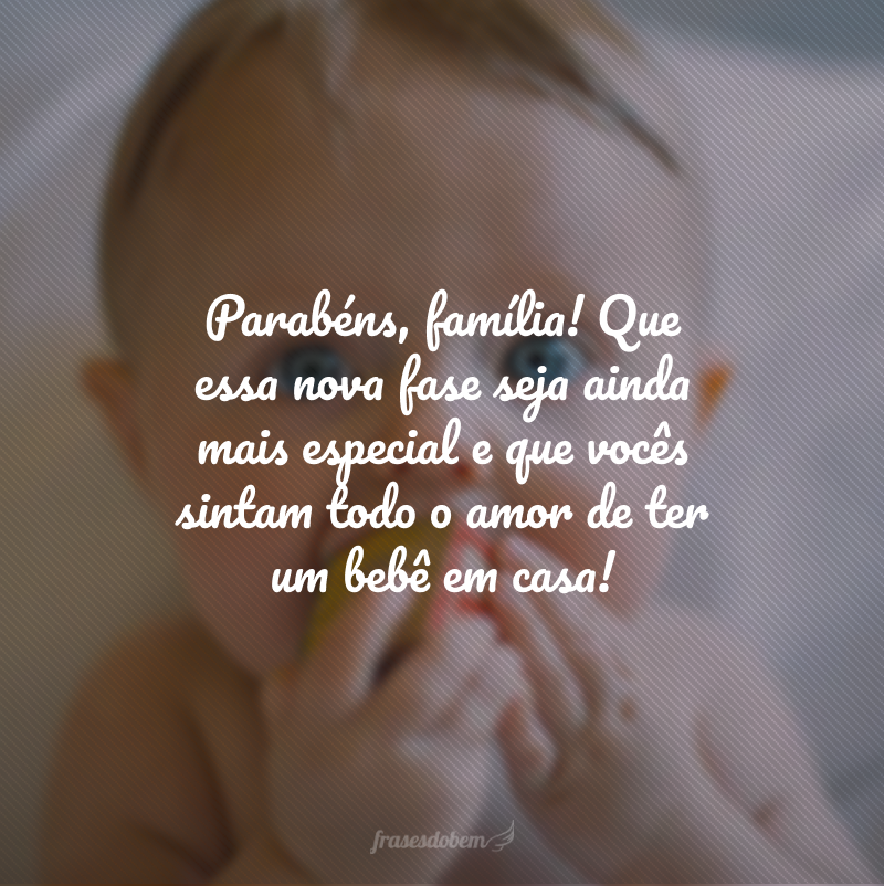 Parabéns, família! Que essa nova fase seja ainda mais especial e que vocês sintam todo o amor de ter um bebê em casa!