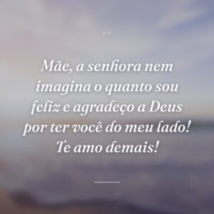 Mãe, a senhora nem imagina o quanto sou feliz e agradeço a Deus por ter você do meu lado! Te amo demais!