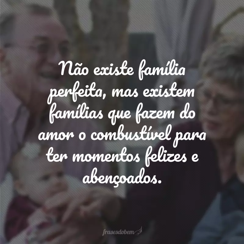 Não existe família perfeita, mas existem famílias que fazem do amor o combustível para ter momentos felizes e abençoados.