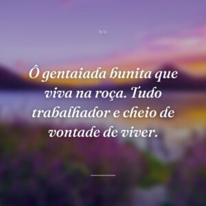 Ô gentaiada bunita que viva na roça. Tudo trabalhador e cheio de vontade de viver.